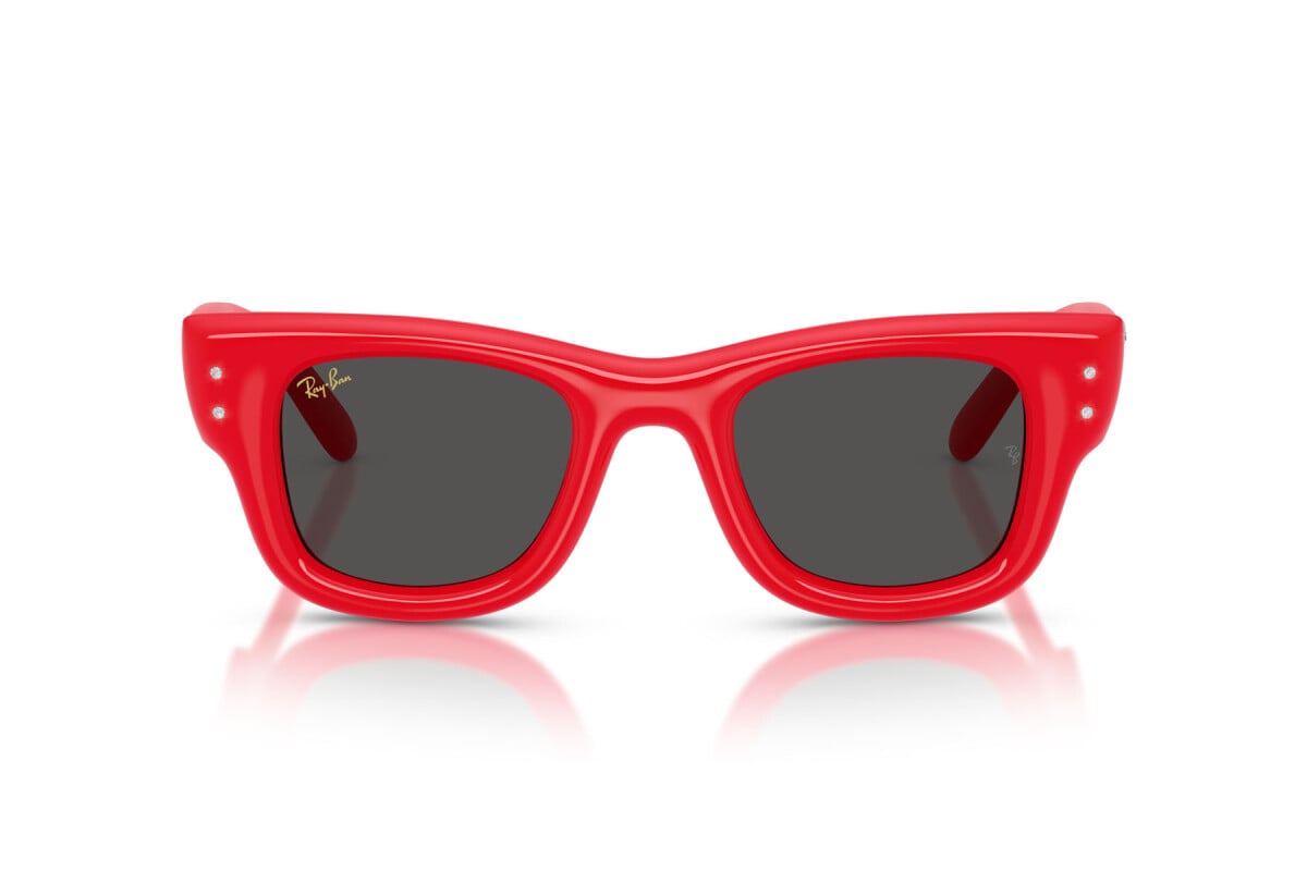 OCCHIALE DA SOLE UNISEX RAY-BAN RB 4940B - WAYFARER PUFFER 686187 ROSSO E STRASS - TAGLIA 47