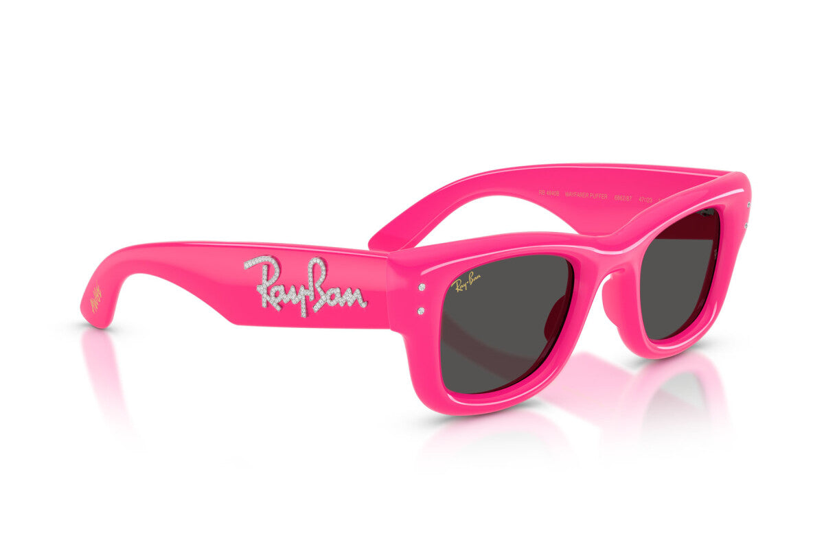 OCCHIALE DA SOLE UNISEX RAY-BAN RB 4940B - WAYFARER PUFFER 686287 ROSA E STRASS - TAGLIA 47