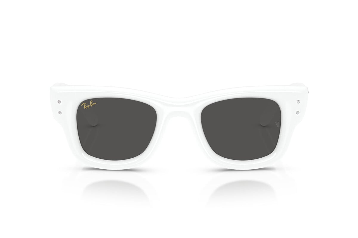 OCCHIALE DA SOLE UNISEX RAY-BAN RB 4940B - WAYFARER PUFFER 686387 BIANCO E STRASS - TAGLIA 47