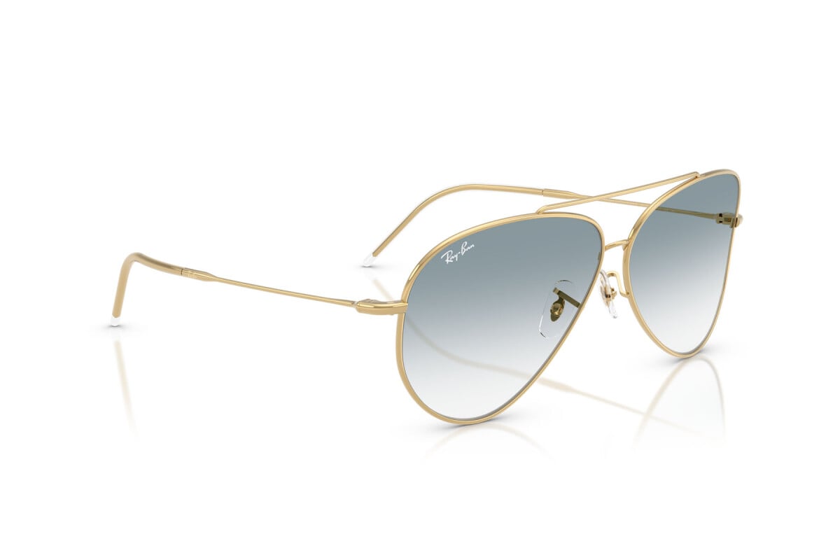 OCCHIALE DA SOLE UNISEX RAY-BAN RB R0101S - AVIATOR REVERSE 001/79 ARISTA GOLD - TAGLIA 62