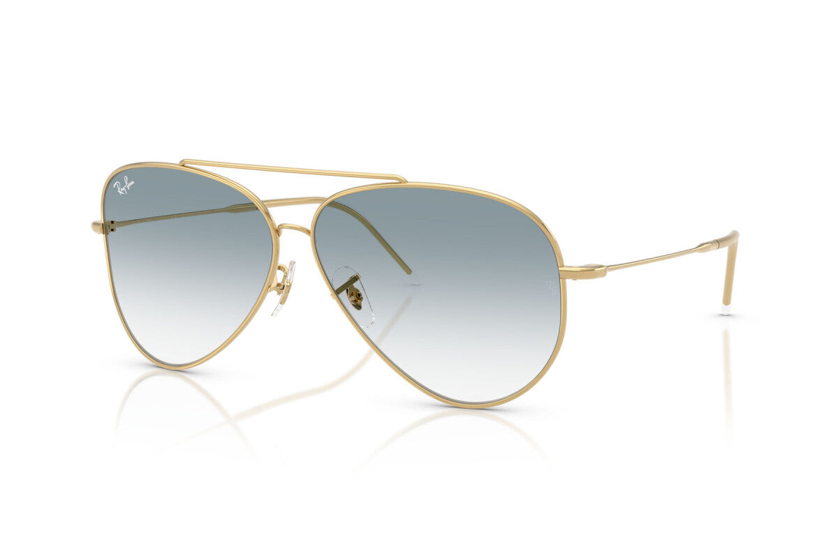 OCCHIALE DA SOLE UNISEX RAY-BAN RB R0101S - AVIATOR REVERSE 001/79 ARISTA GOLD - TAGLIA 62