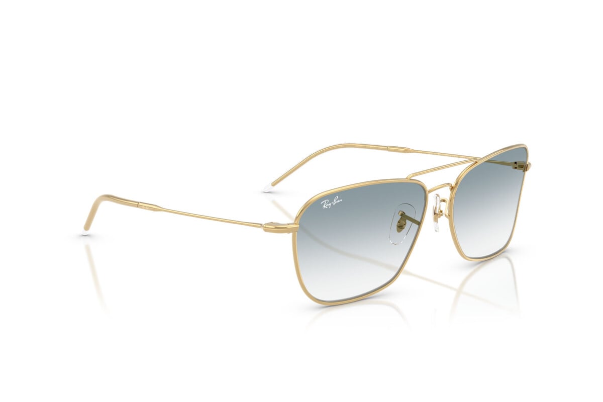 OCCHIALE DA SOLE UNISEX RAY-BAN RB R0102S - CARAVAN REVERSE 001/79 ARISTA GOLD - TAGLIA 61