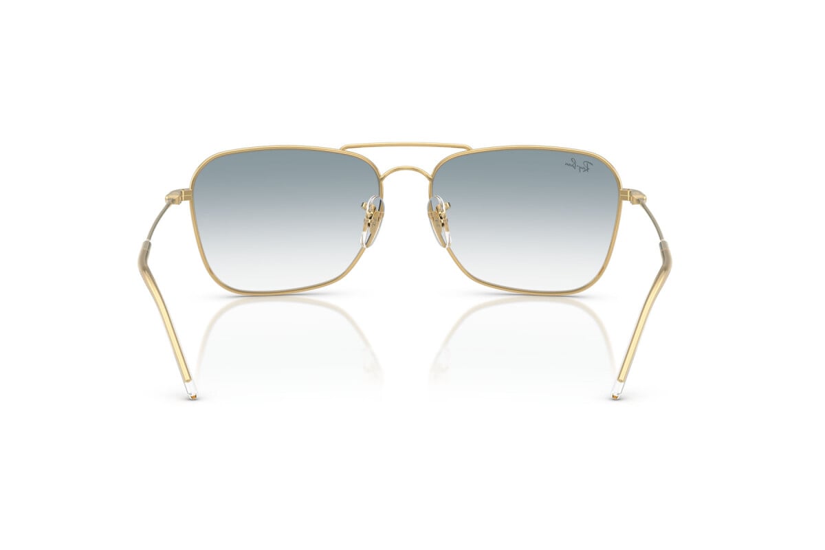 OCCHIALE DA SOLE UNISEX RAY-BAN RB R0102S - CARAVAN REVERSE 001/79 ARISTA GOLD - TAGLIA 61