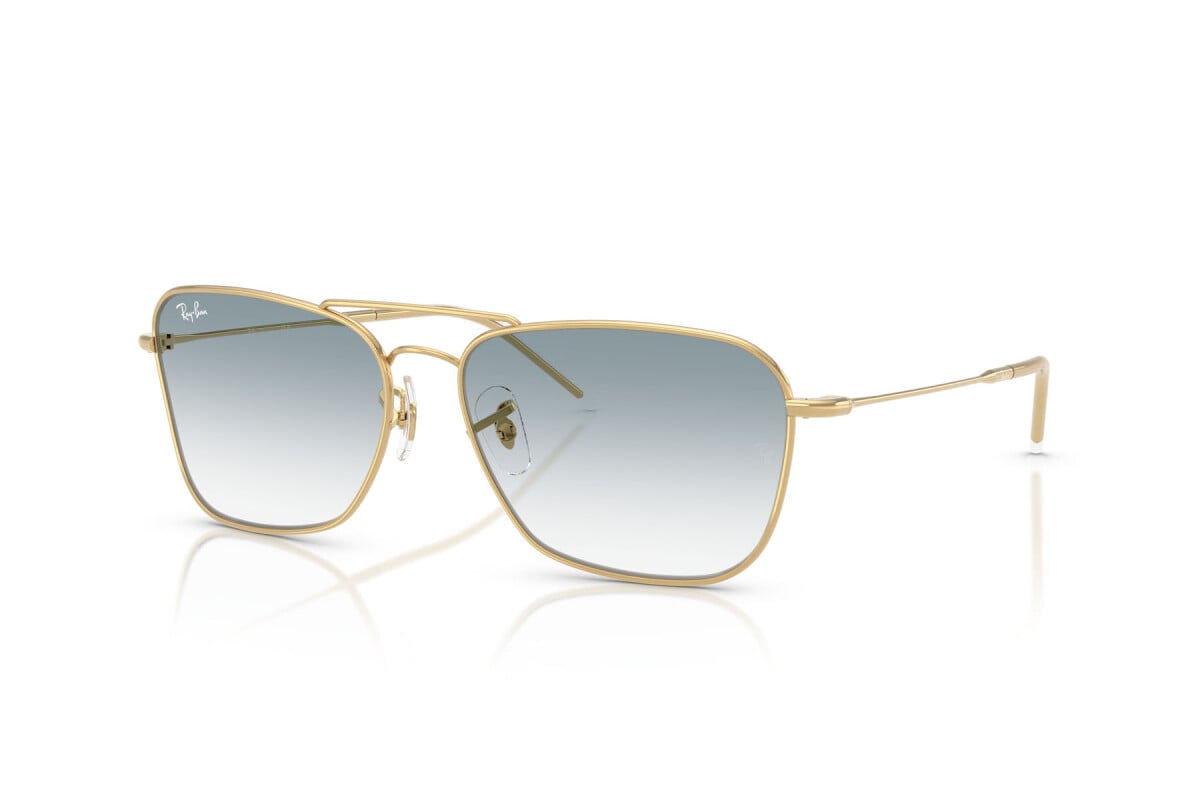 OCCHIALE DA SOLE UNISEX RAY-BAN RB R0102S - CARAVAN REVERSE 001/79 ARISTA GOLD - TAGLIA 61