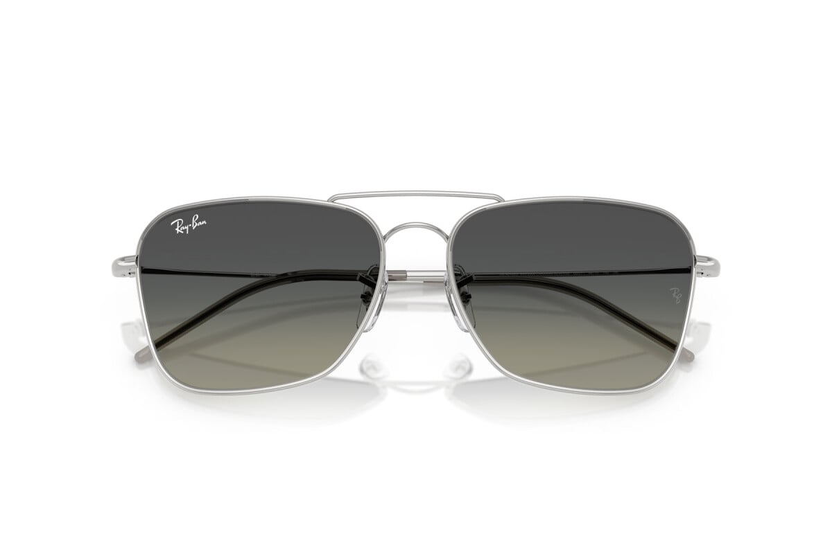 OCCHIALE DA SOLE UNISEX RAY-BAN RB R0102S - CARAVAN REVERSE 003/11 ARGENTO - TAGLIA 58