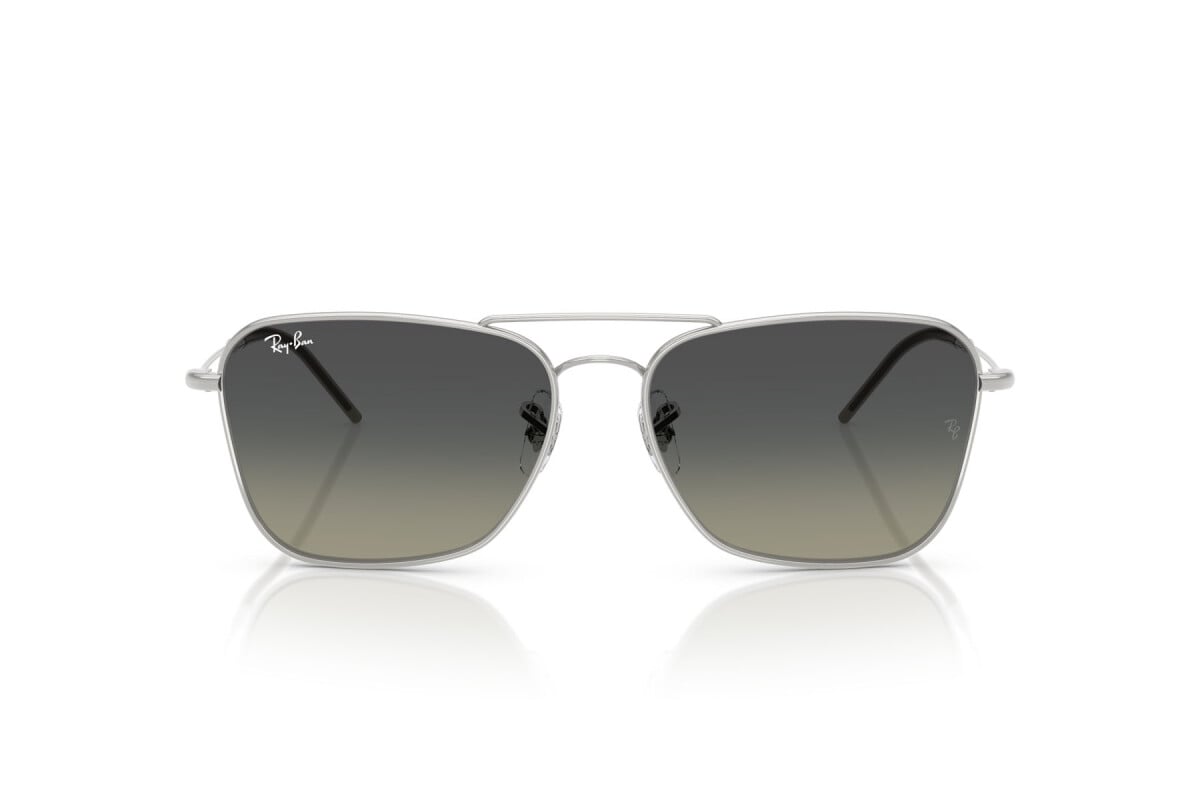 OCCHIALE DA SOLE UNISEX RAY-BAN RB R0102S - CARAVAN REVERSE 003/11 ARGENTO - TAGLIA 58