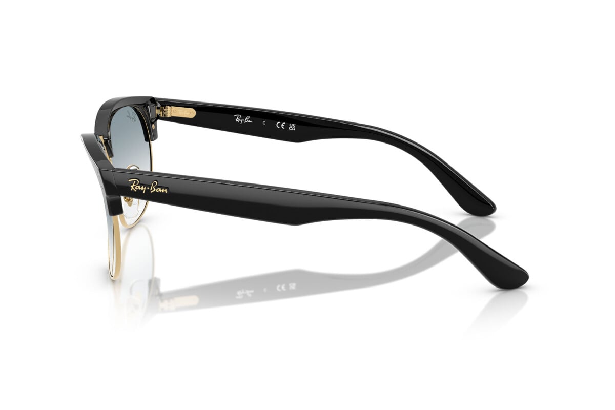 OCCHIALE DA SOLE UNISEX RAY-BAN RB R0504S - CLUBMASTER REVERSE 667779 NERO SU ORO - TAGLIA 51