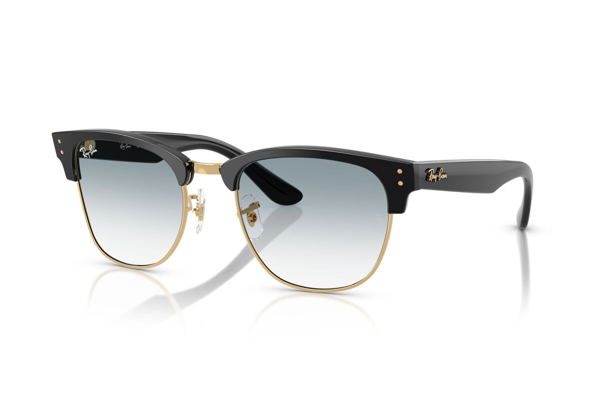 OCCHIALE DA SOLE UNISEX RAY-BAN RB R0504S - CLUBMASTER REVERSE 667779 NERO SU ORO - TAGLIA 54
