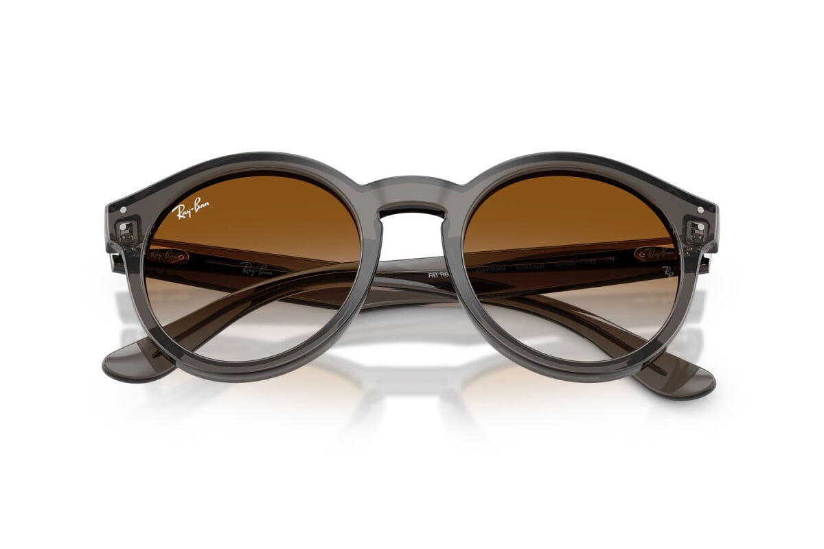 OCCHIALE DA SOLE UNISEX RAY-BAN RB R0505S - 6707CB GRIGIO SCURO TRASPARENTE - TAGLIA 52