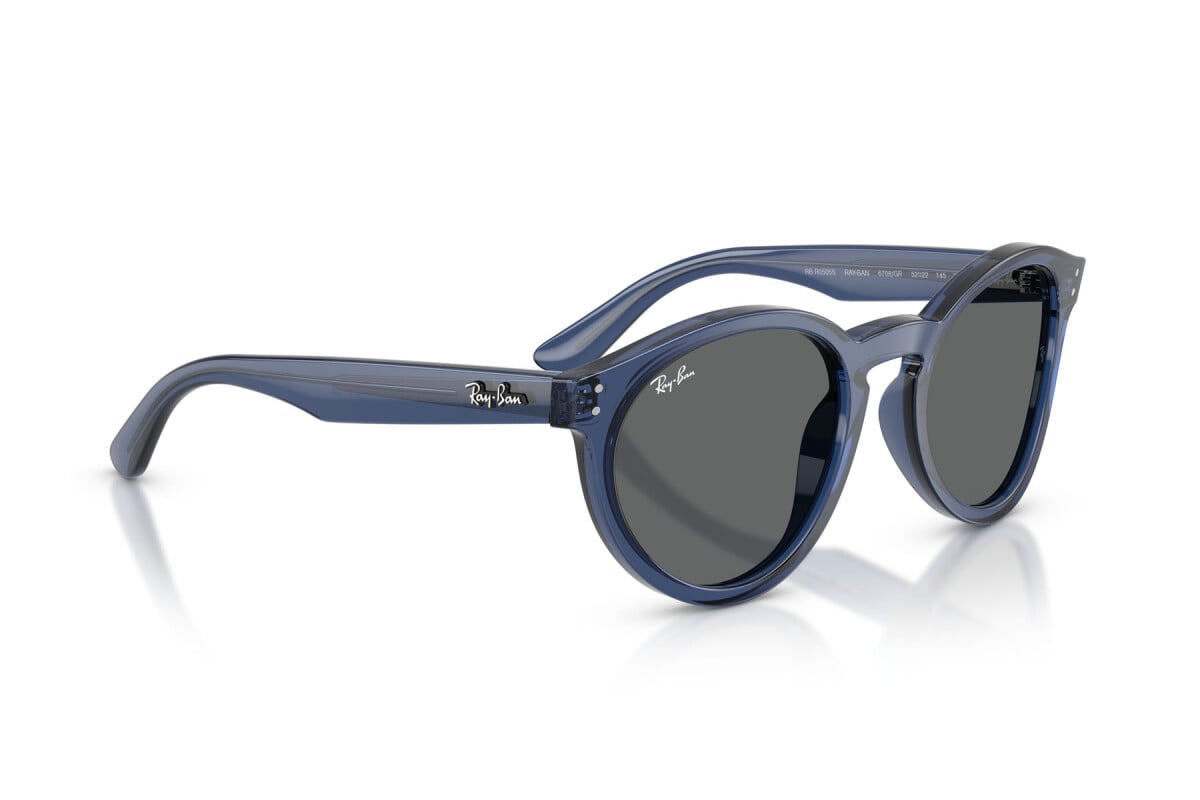 OCCHIALE DA SOLE UNISEX RAY-BAN RB R0505S - 6708GR BLU NAVY TRASPARENTE - TAGLIA 52