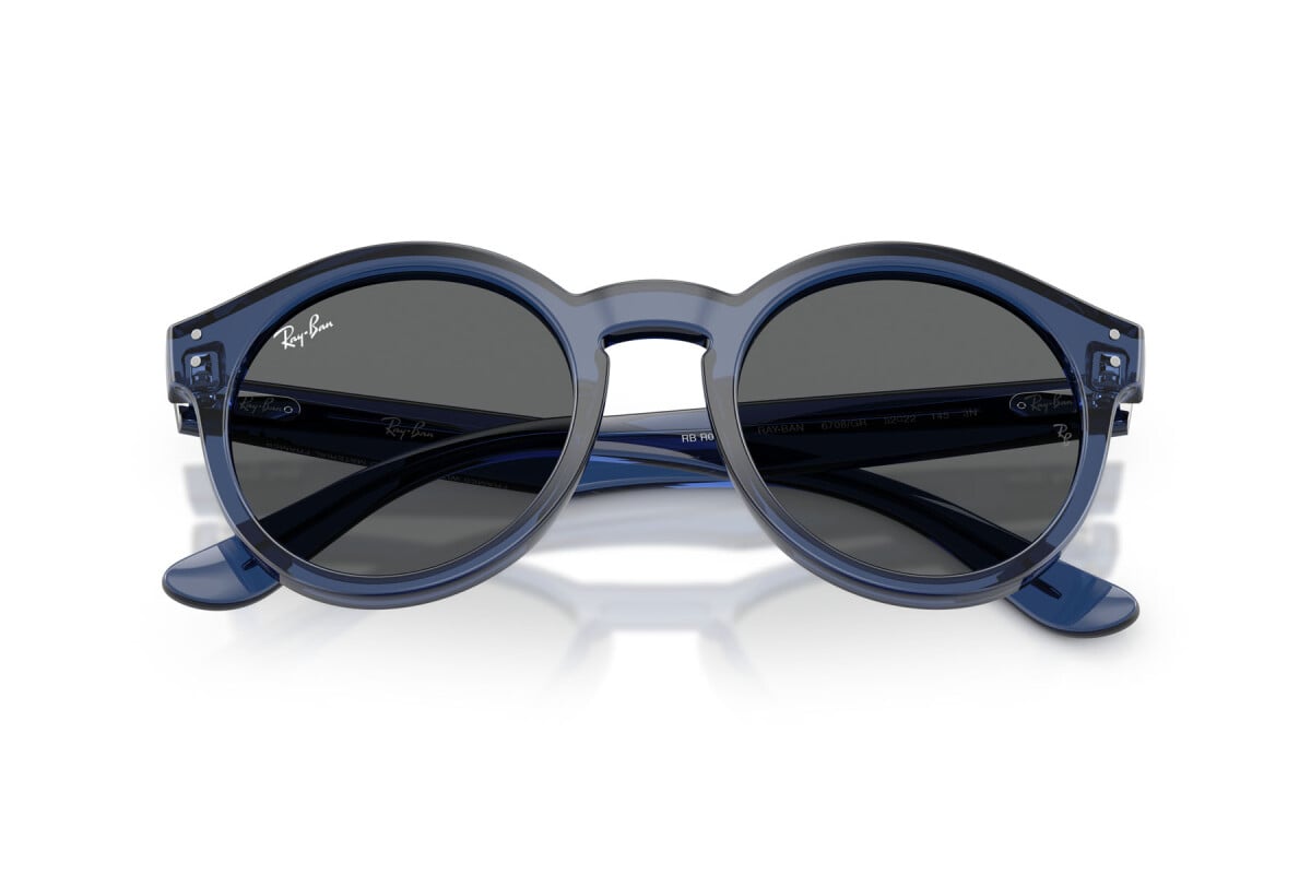 OCCHIALE DA SOLE UNISEX RAY-BAN RB R0505S - 6708GR BLU NAVY TRASPARENTE - TAGLIA 52
