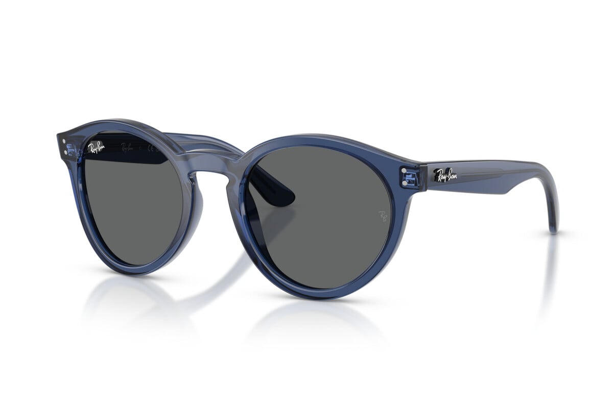 OCCHIALE DA SOLE UNISEX RAY-BAN RB R0505S - 6708GR BLU NAVY TRASPARENTE - TAGLIA 52