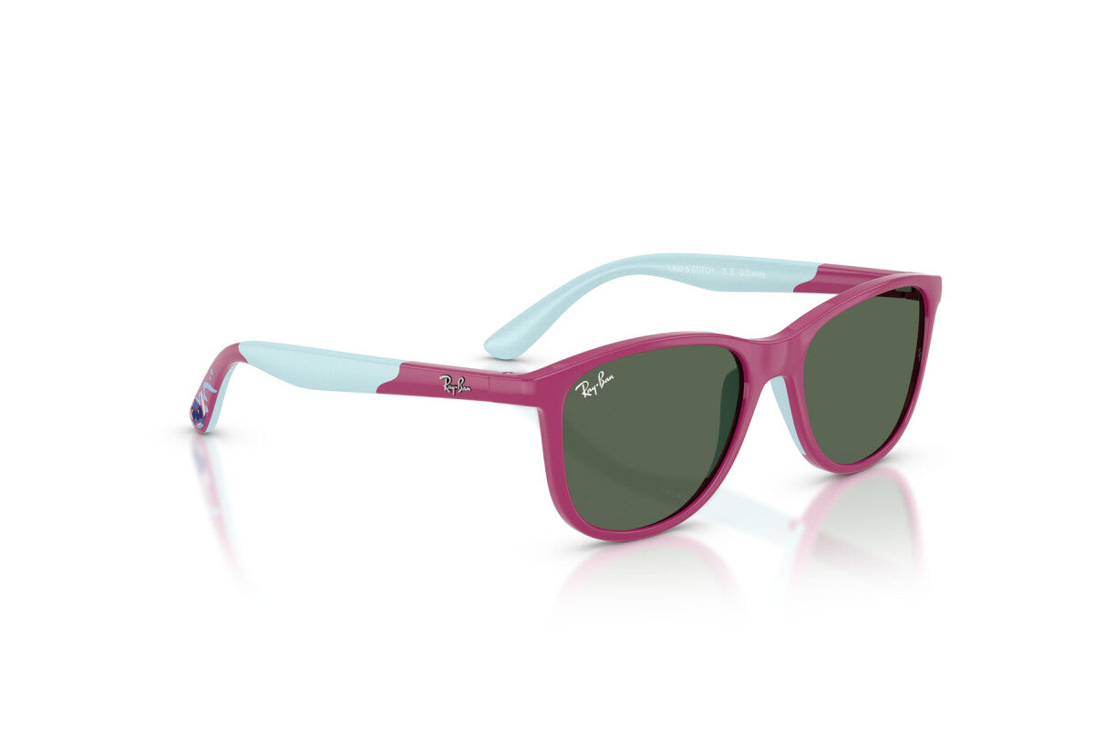OCCHIALE DA SOLE BAMBINO UNISEX RAY-BAN JUNIOR RJ 9077S - 719271 FUCSIA/AZZURRO GOMMA - TAGLIA 49