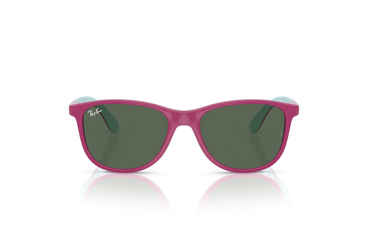 OCCHIALE DA SOLE BAMBINO UNISEX RAY-BAN JUNIOR RJ 9077S - 719271 FUCSIA/AZZURRO GOMMA - TAGLIA 49