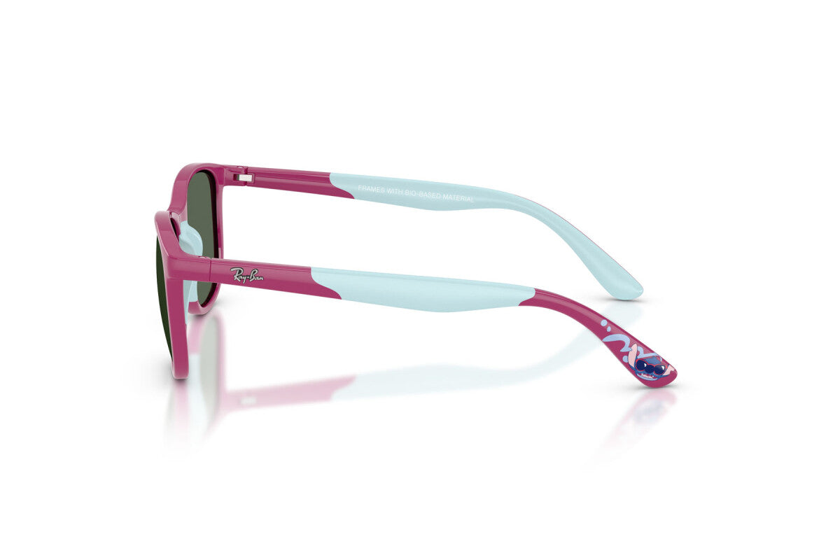 OCCHIALE DA SOLE BAMBINO UNISEX RAY-BAN JUNIOR RJ 9077S - 719271 FUCSIA/AZZURRO GOMMA - TAGLIA 49