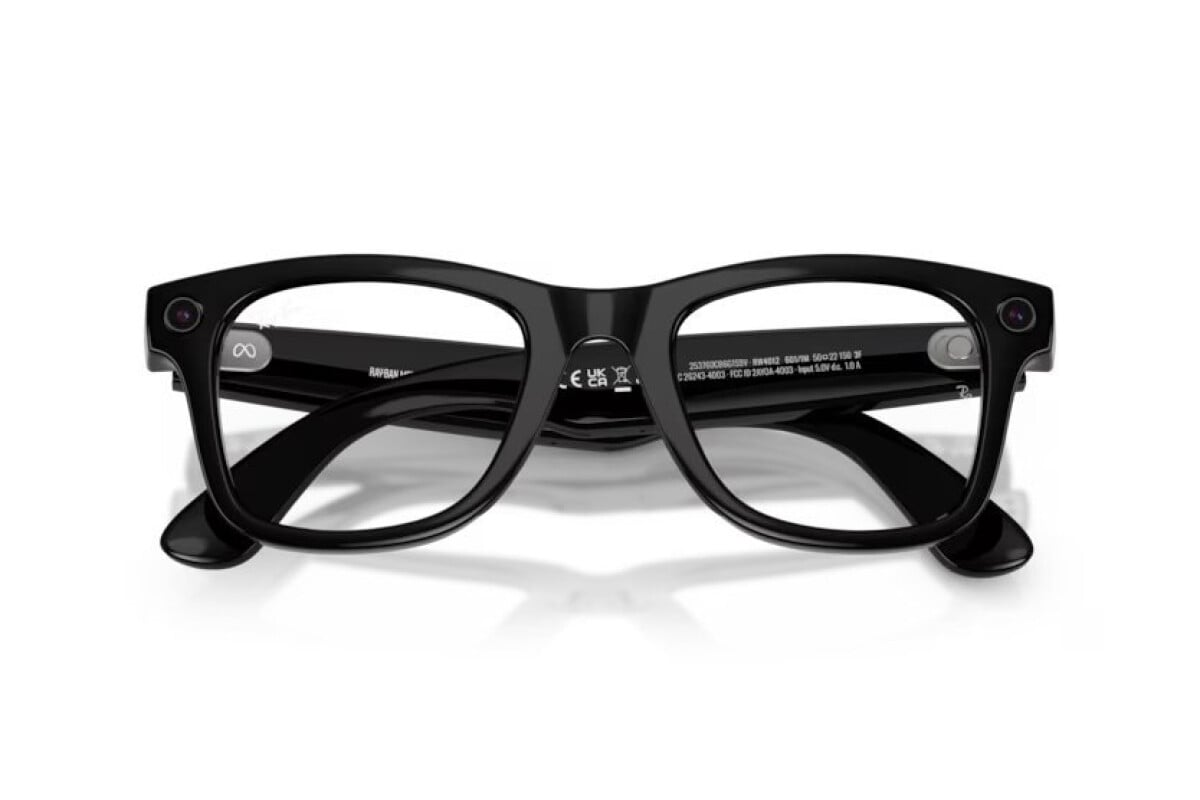 OCCHIALE DA SOLE UNISEX RAY-BAN RW 4012 - 601/1M META AI GLASSES WAYFARER - TAGLIA 53