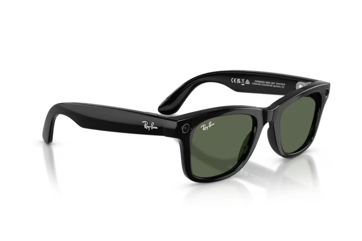 OCCHIALE DA SOLE UNISEX RAY-BAN RW 4012 - 601/71 META AI GLASSES WAYFARER - TAGLIA 53