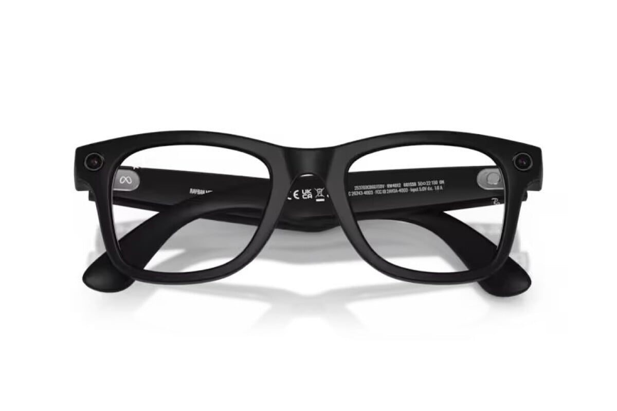 OCCHIALE DA SOLE UNISEX RAY-BAN RW 4012 - 601SSB META AI GLASSES WAYFARER - TAGLIA 50