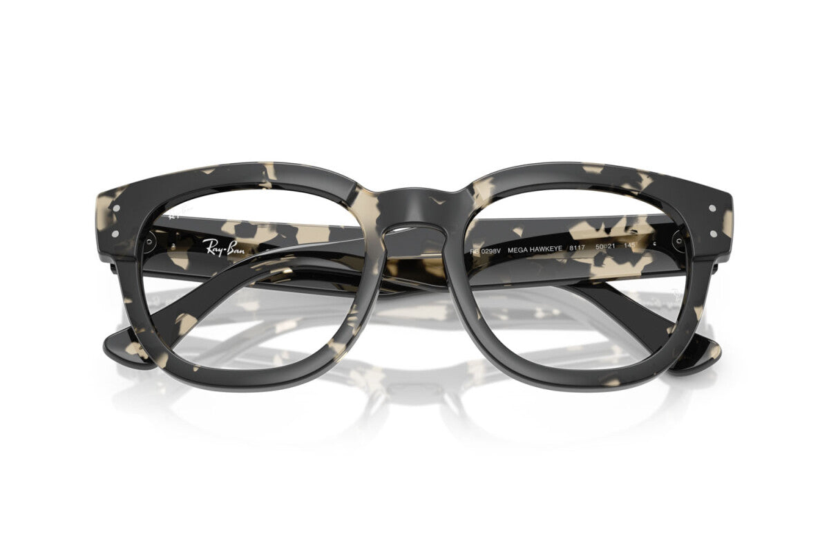 OCCHIALE DA VISTA UNISEX RAY-BAN RX 0298V MEGA HAWKEYE 8117 AVANA GRIGIA - TAGLIA 50