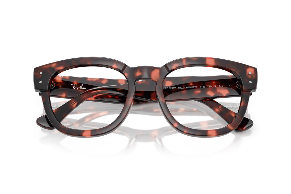 OCCHIALE DA VISTA UNISEX RAY-BAN RX 0298V MEGA HAWKEYE 8118 AVANA ROSA - TAGLIA 50