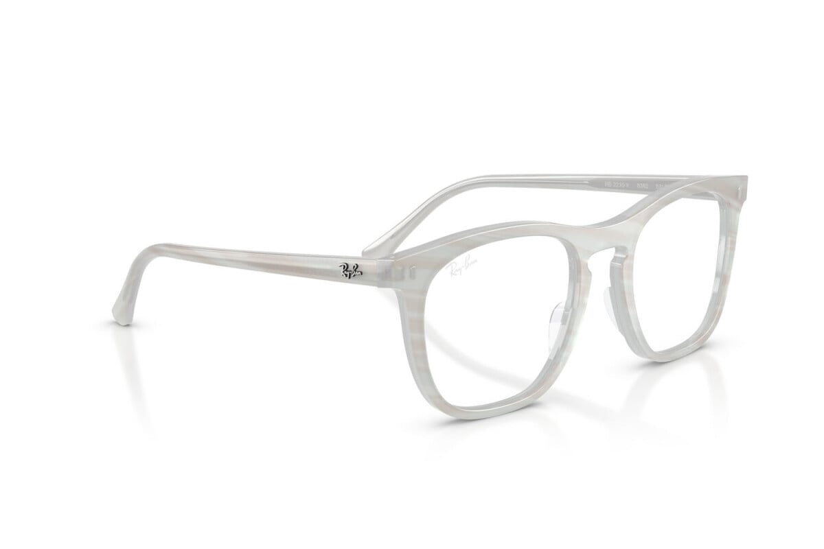 OCCHIALE DA SOLE UNISEX RAY-BAN RX 2210V - 8382 FOTO A STRISCE AZZURRO CHIARO - TAGLIA 53