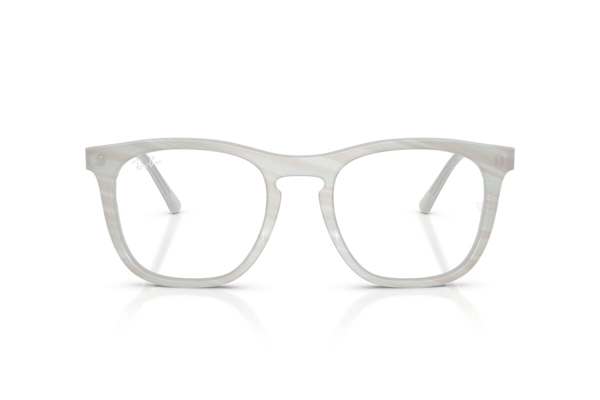 OCCHIALE DA SOLE UNISEX RAY-BAN RX 2210V - 8382 FOTO A STRISCE AZZURRO CHIARO - TAGLIA 53