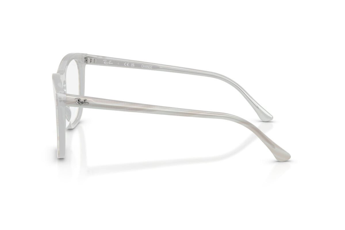 OCCHIALE DA SOLE UNISEX RAY-BAN RX 2210V - 8382 FOTO A STRISCE AZZURRO CHIARO - TAGLIA 53