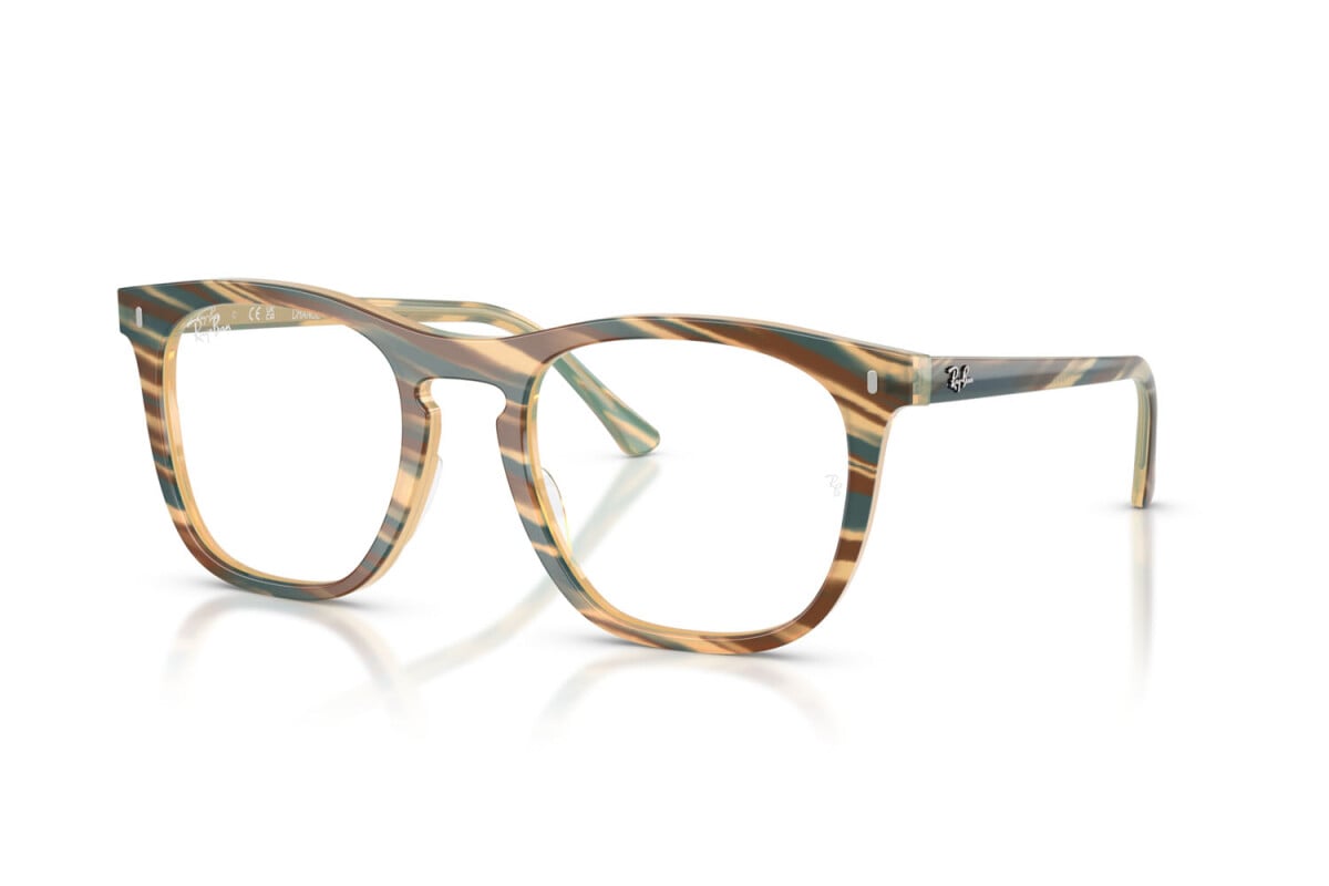 OCCHIALE DA SOLE UNISEX RAY-BAN RX 2210V - 8383 FOTO STRIATO MARRONE - TAGLIA 53