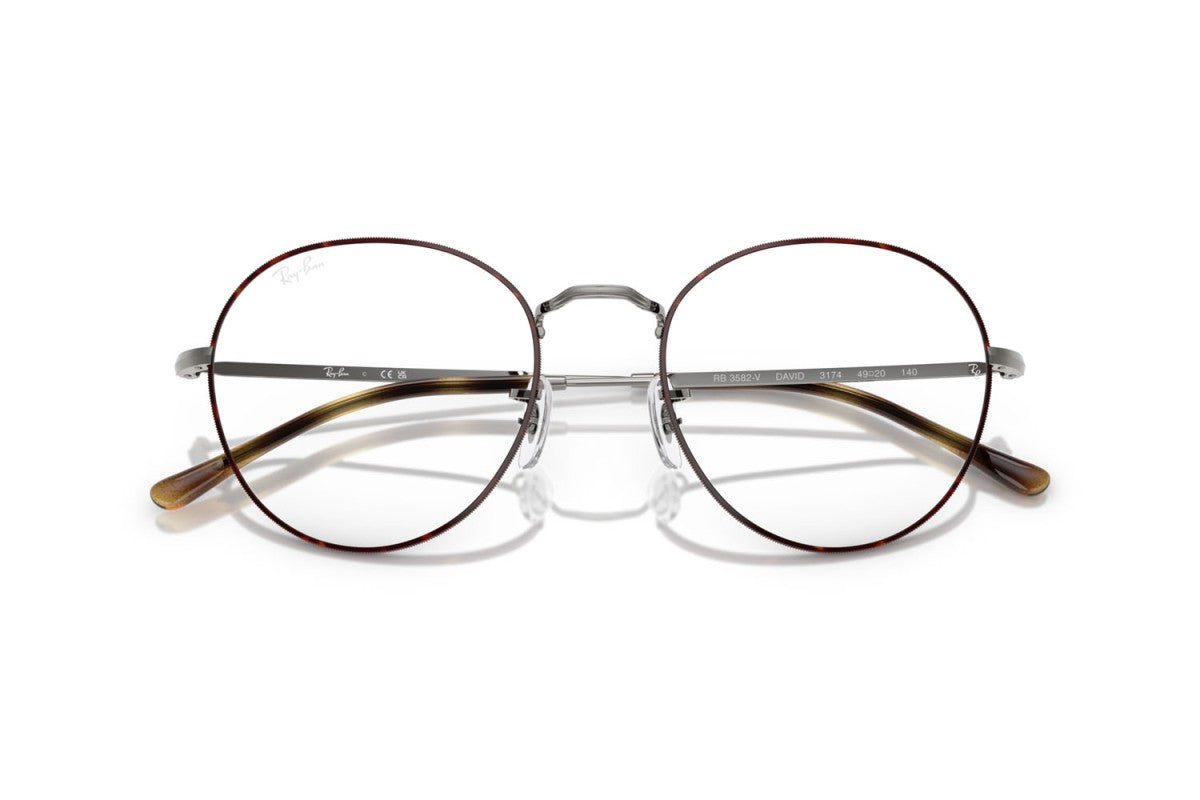 OCCHIALE DA VISTA UNISEX | RAY-BAN RX 3582V - DAVID 3174 HAVANA SU CANNA DI FUCILE - CALIBRO 49