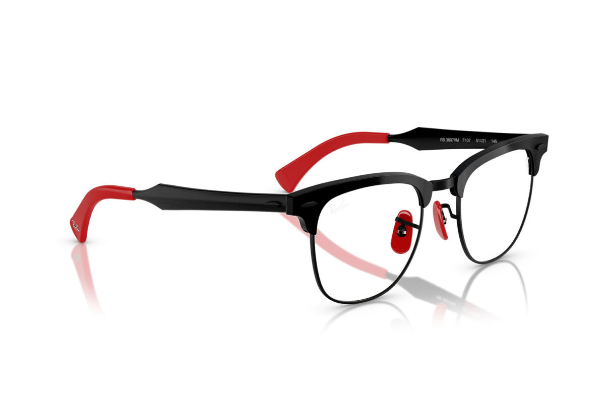 OCCHIALE DA VISTA UNISEX RAY-BAN RX 3807VM - F107 NERO SPAZZOLATO SU NERO - TAGLIA 51