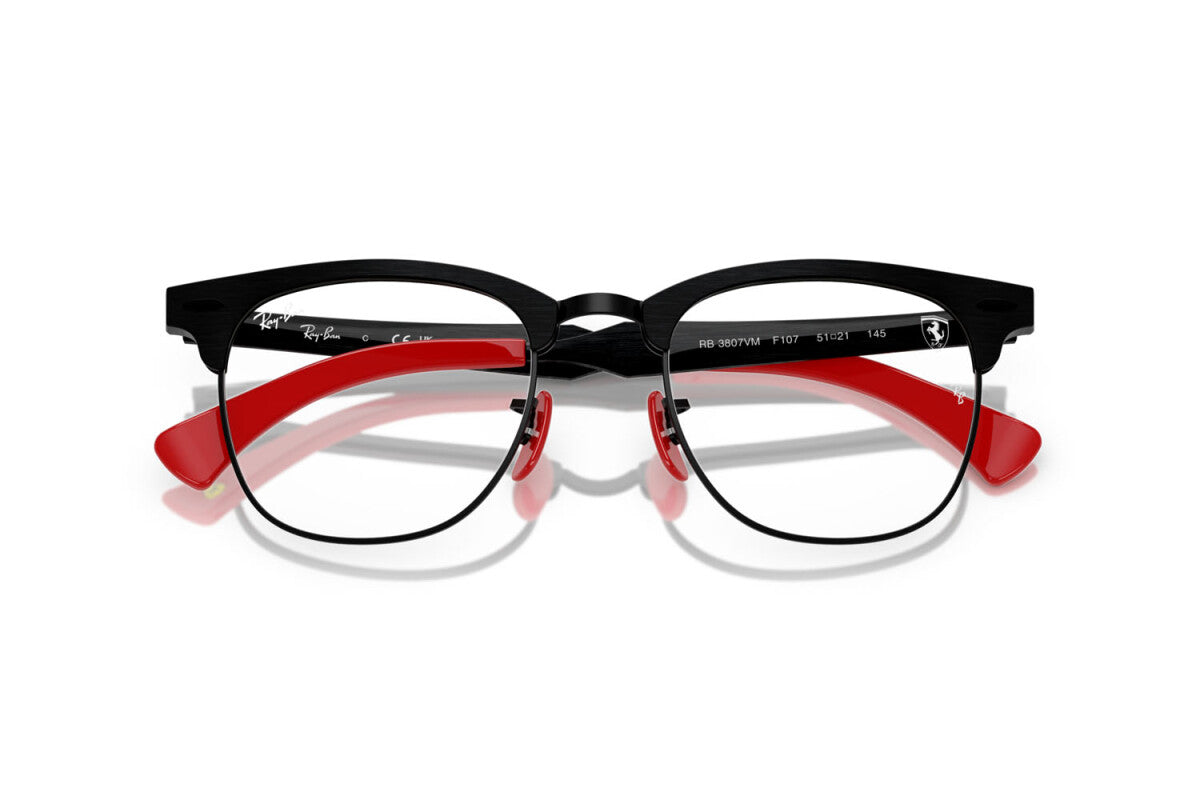 OCCHIALE DA VISTA UNISEX RAY-BAN RX 3807VM - F107 NERO SPAZZOLATO SU NERO - TAGLIA 51