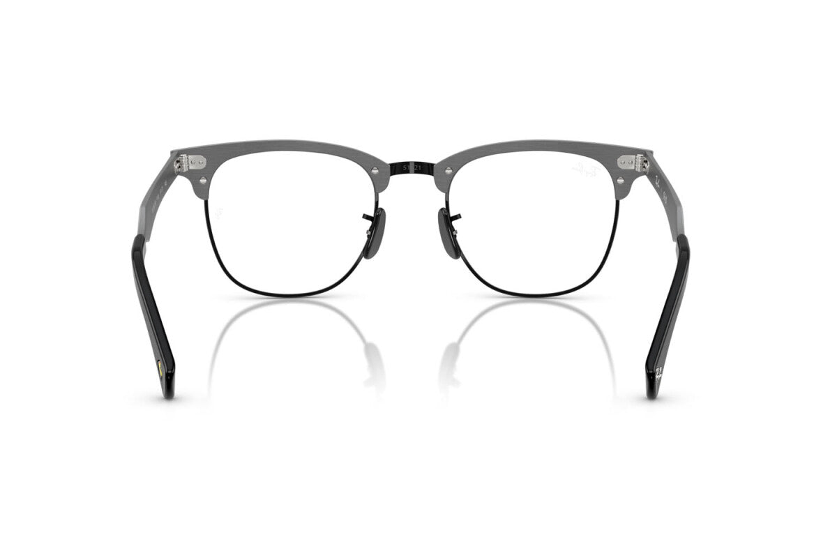 OCCHIALE DA VISTA UNISEX RAY-BAN RX 3807VM - F108 GRIGIO SPAZZOLATO SU NERO - TAGLIA 51