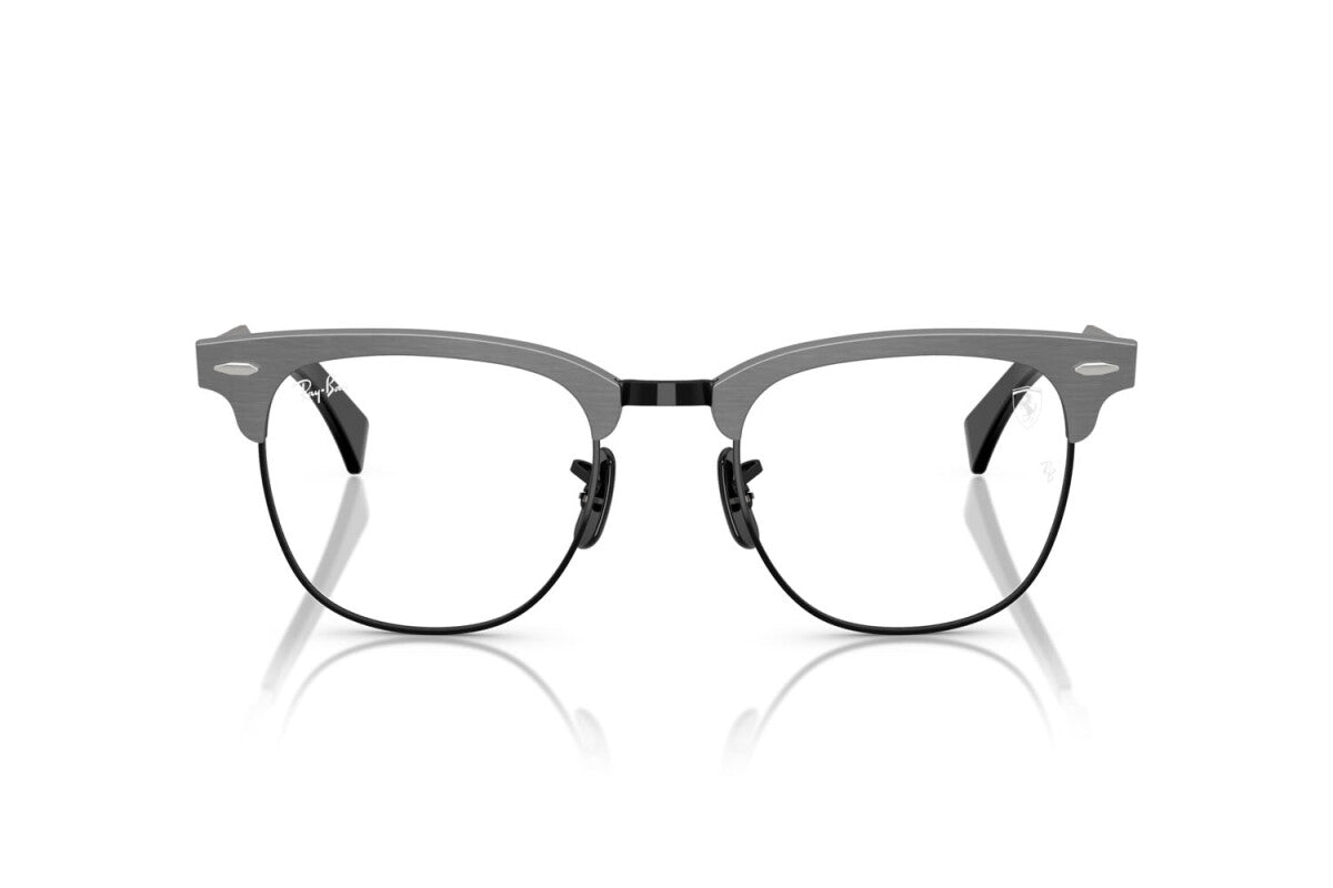 OCCHIALE DA VISTA UNISEX RAY-BAN RX 3807VM - F108 GRIGIO SPAZZOLATO SU NERO - TAGLIA 51