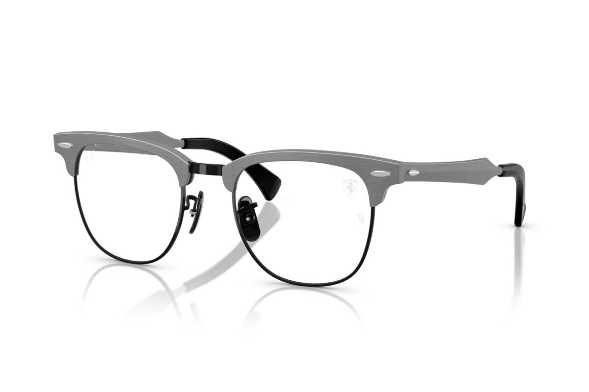 OCCHIALE DA VISTA UNISEX RAY-BAN RX 3807VM - F108 GRIGIO SPAZZOLATO SU NERO - TAGLIA 51