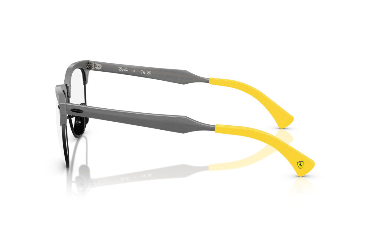 OCCHIALE DA VISTA UNISEX RAY-BAN RX 3807VM - F109 GRIGIO SPAZZOLATO SU NERO - TAGLIA 51