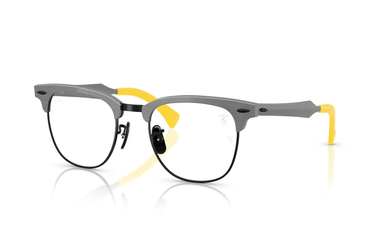 OCCHIALE DA VISTA UNISEX RAY-BAN RX 3807VM - F109 GRIGIO SPAZZOLATO SU NERO - TAGLIA 51