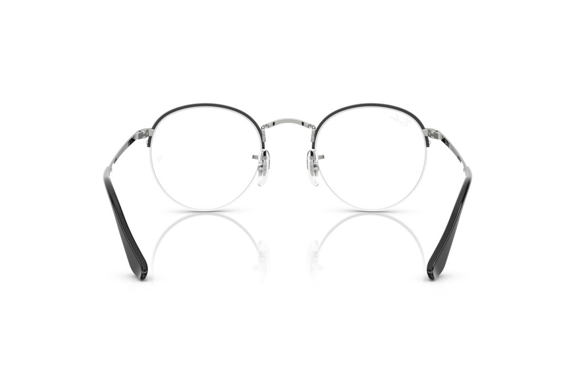 OCCHIALE DA VISTA UNISEX RAY-BAN RX 3947V ROUND GAZE 3183 NERO SU ARGENTO - TAGLIA 51