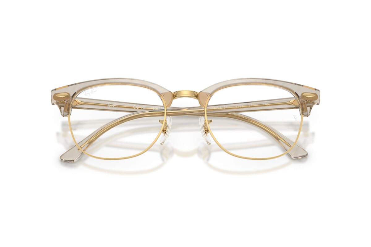 OCCHIALE DA SOLE UNISEX RAY-BAN RX 5154 - CLUBMASTER 8291 FOTO ONDE GRIGIO - TAGLIA 51