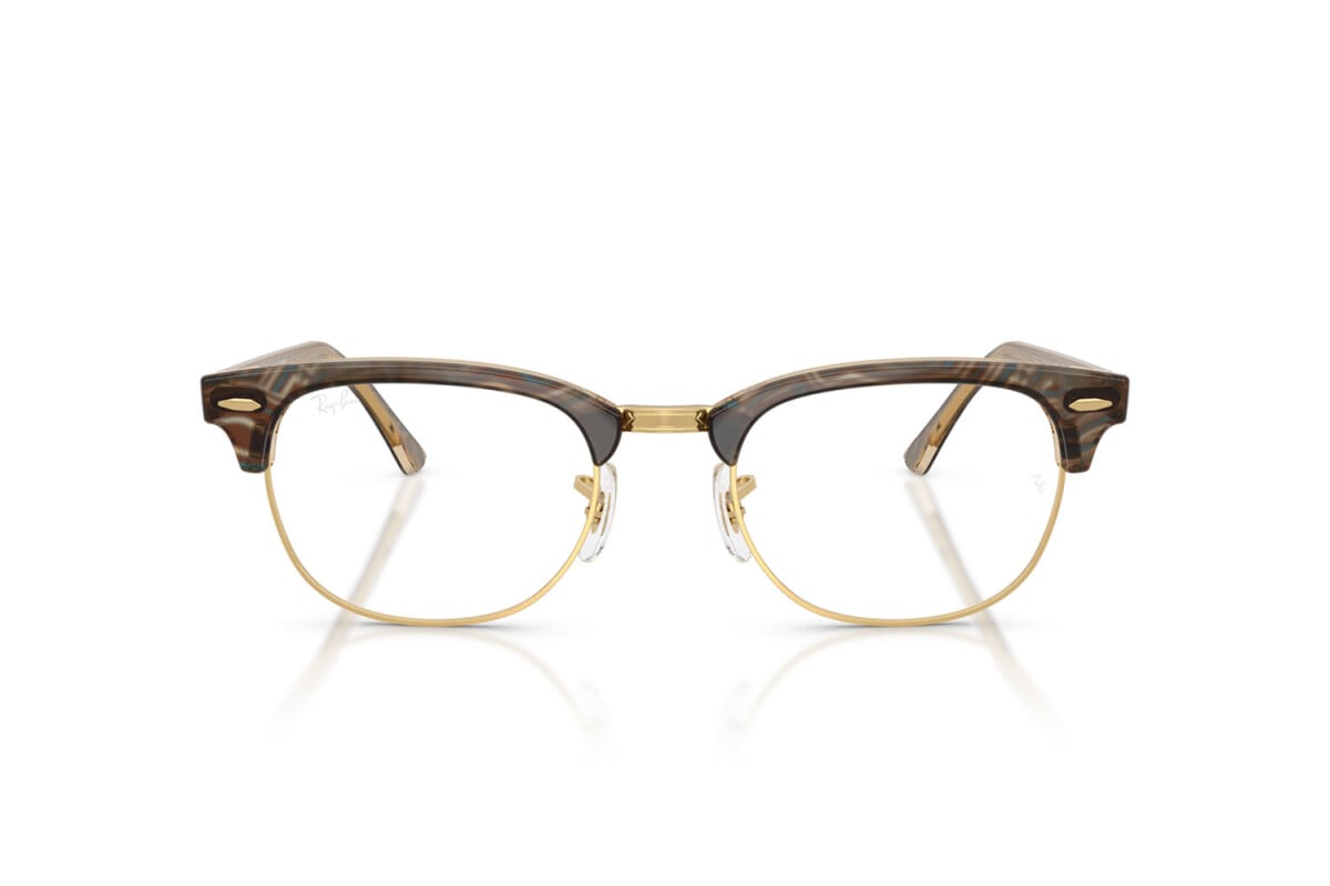 OCCHIALE DA SOLE UNISEX RAY-BAN RX 5154 - CLUBMASTER 8294 FOTO ONDE MARRONE - TAGLIA 53