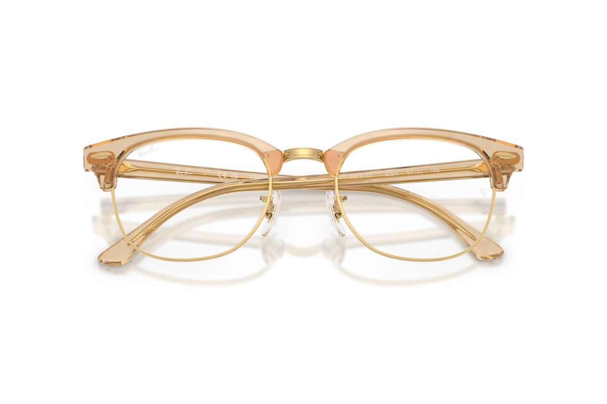 OCCHIALE DA SOLE UNISEX RAY-BAN RX 5154 - CLUBMASTER 8294 FOTO ONDE MARRONE - TAGLIA 53