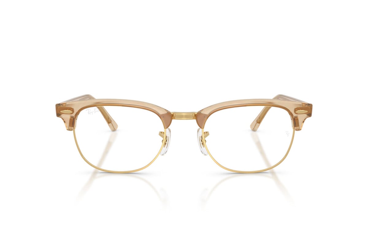 OCCHIALE DA SOLE UNISEX RAY-BAN RX 5154 - CLUBMASTER 8294 FOTO ONDE MARRONE - TAGLIA 53