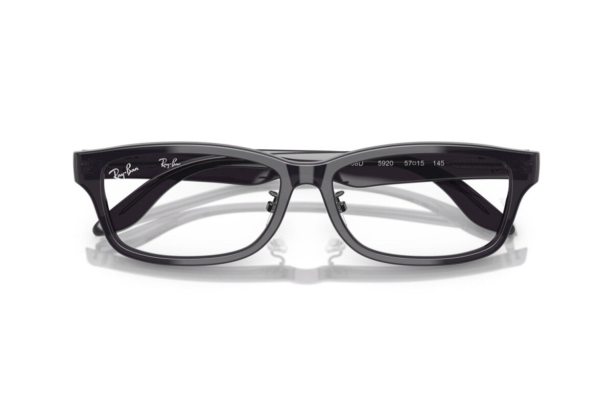 OCCHIALE DA VISTA UNISEX RAY-BAN RX 5408D - 5920 GRIGIO SCURO TRASPARENTE - TAGLIA 57