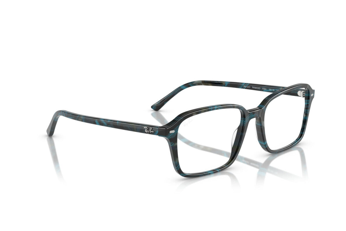 OCCHIALE DA VISTA UNISEX RAY-BAN RX 5431 RAIMOND 8394 FANTASIA TRASPARENTE BLU/GRIGIO - TAGLIA 56