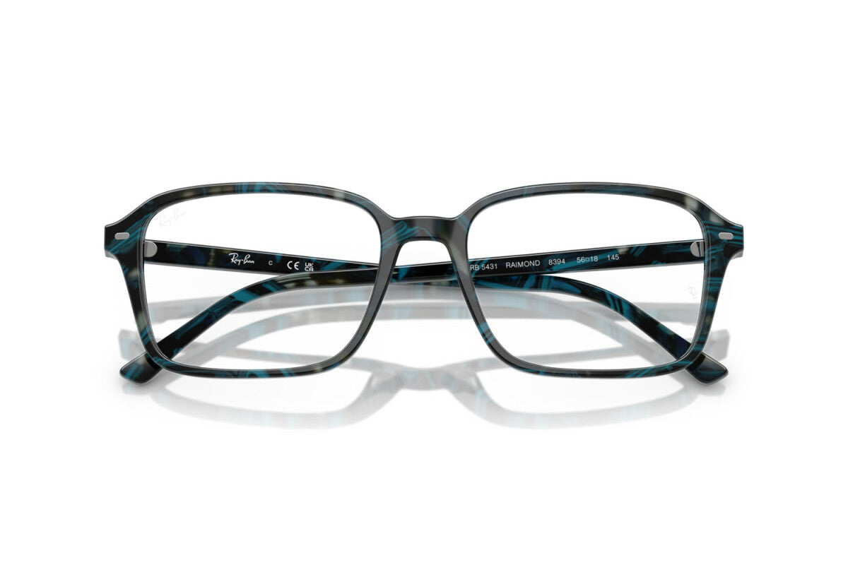 OCCHIALE DA VISTA UNISEX RAY-BAN RX 5431 RAIMOND 8394 FANTASIA TRASPARENTE BLU/GRIGIO - TAGLIA 54