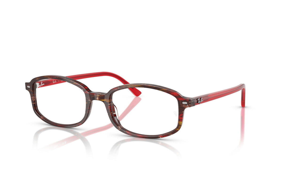 OCCHIALE DA VISTA UNISEX RAY-BAN RX 5432 SAM 8396 PARALUME TRASPARENTE FANTASIA ROSSO - TAGLIA 52