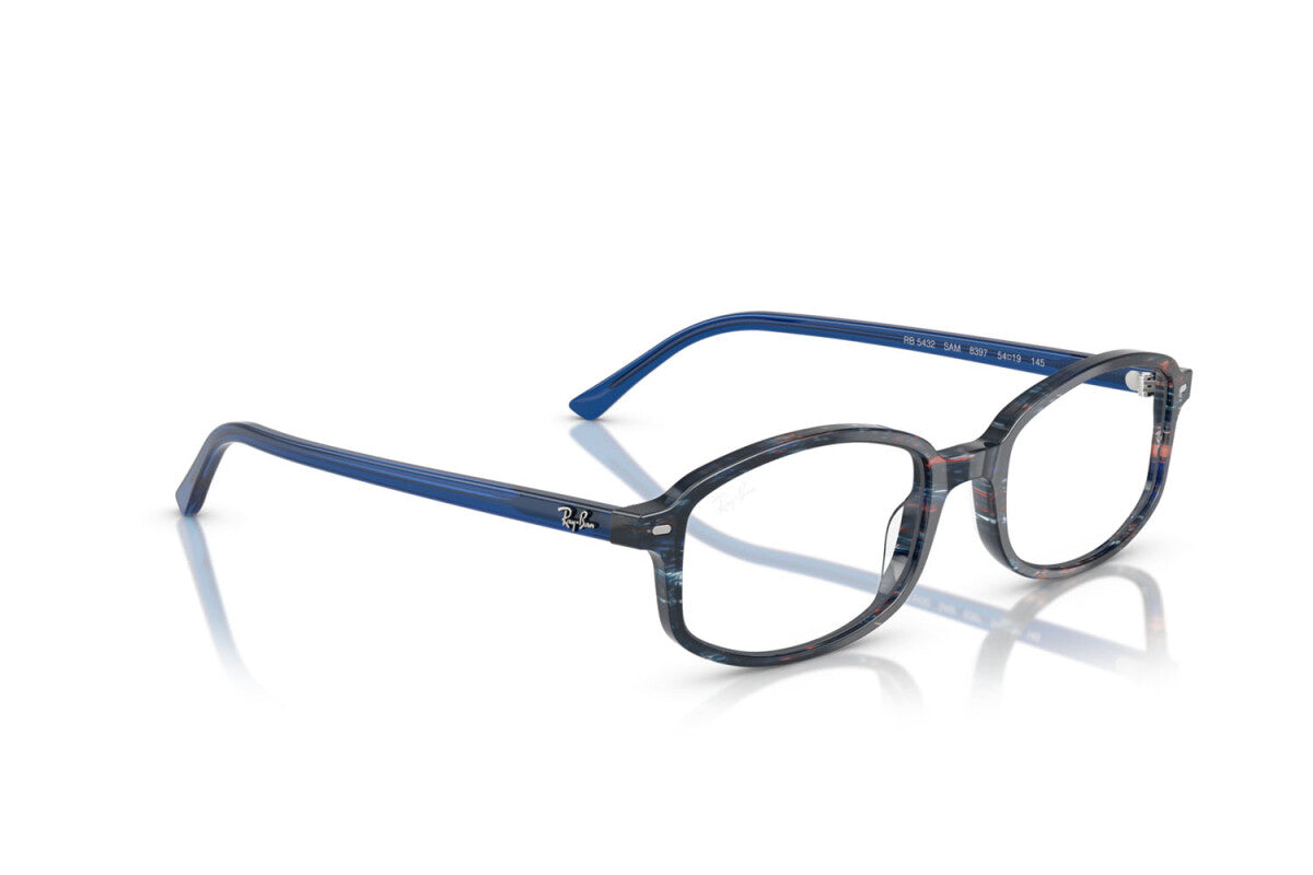 OCCHIALE DA VISTA UNISEX RAY-BAN RX 5432 SAM 8397 PARALUME TRASPARENTE FANTASIA BLU - TAGLIA 52
