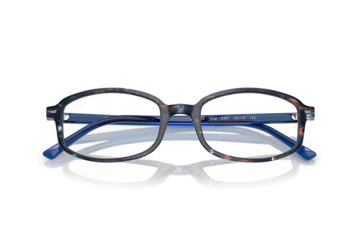 OCCHIALE DA VISTA UNISEX RAY-BAN RX 5432 SAM 8397 PARALUME TRASPARENTE FANTASIA BLU - TAGLIA 52