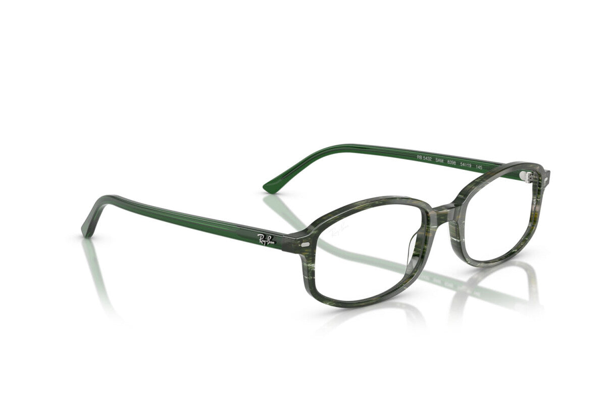 OCCHIALE DA VISTA UNISEX RAY-BAN RX 5432 SAM 8398 PARALUME TRASPARENTE FANTASIA VERDE - TAGLIA 54