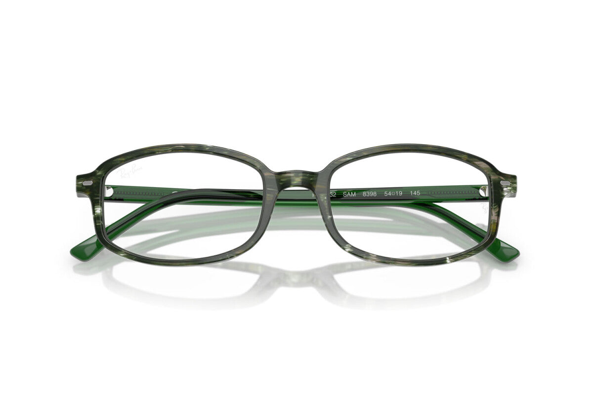 OCCHIALE DA VISTA UNISEX RAY-BAN RX 5432 SAM 8398 PARALUME TRASPARENTE FANTASIA VERDE - TAGLIA 52
