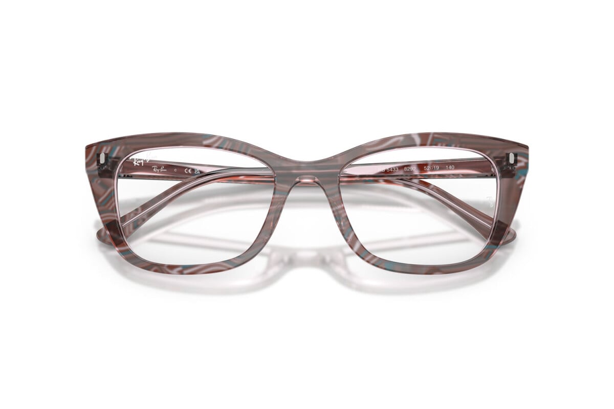 OCCHIALE DA SOLE UNISEX RAY-BAN RX 5433 - 8292 FOTO ONDE VIOLA - TAGLIA 52